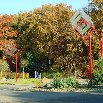 Vier Windsculpturen